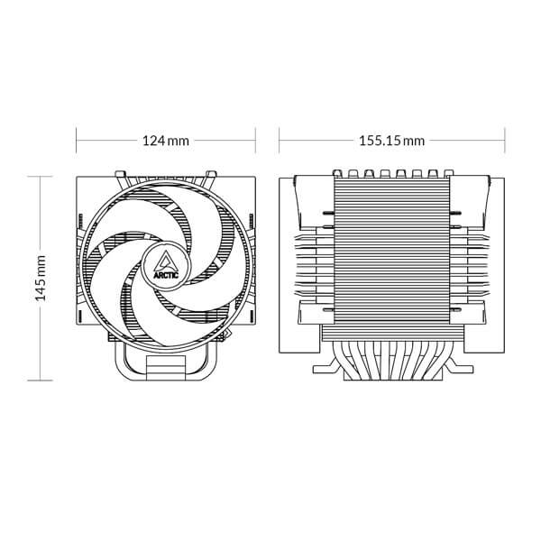 Arctic Freezer 4U-M CPU Air Cooler (Black)